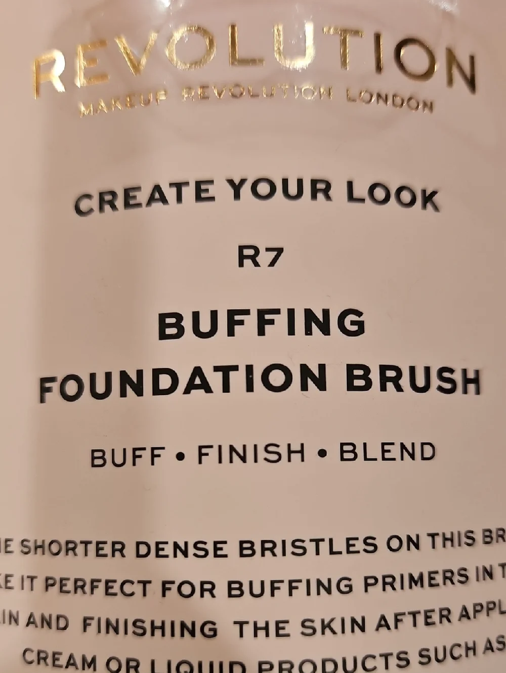 NWT Revolution Rose Gold Handle Buffing Foundation Brush with Pink Bristles